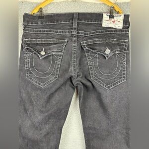 True Religion Jeans Ricky Flap Big T Mens 36x30 2SB Body Rinse Black Straight